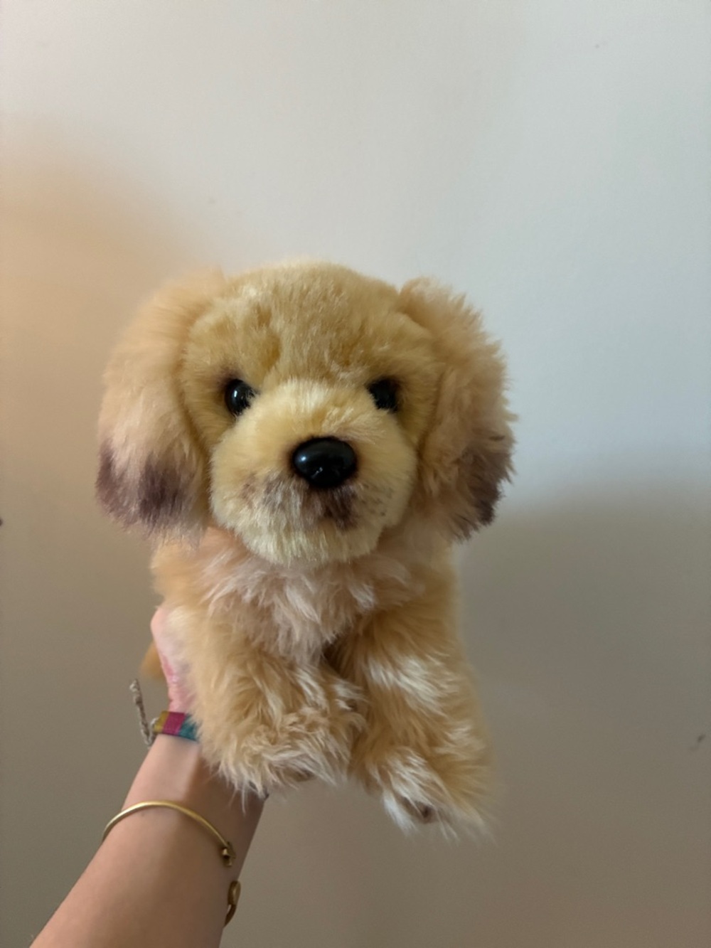 Plush Golden Puppy Stuffed Animal - Soft Tan Dog Toy